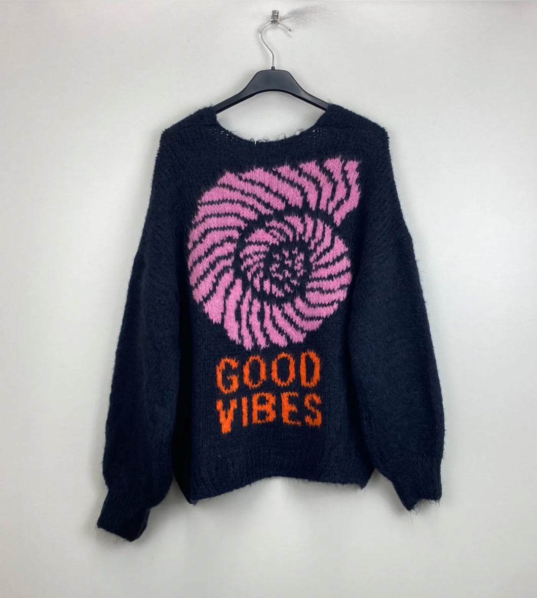 Damen Strickjacke Good Vibes