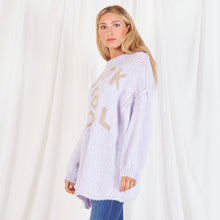 Lade das Bild in den Galerie-Viewer, Damen Oversize Kuscheliger Strickpullover ROCK &amp; ROLL
