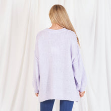 Lade das Bild in den Galerie-Viewer, Damen Oversize Kuscheliger Strickpullover ROCK &amp; ROLL
