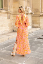 Carica l&#39;immagine nel visualizzatore di Gallery, Boho Kaftan Maxikleid mit orientalischen Blumen
