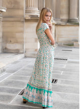 Carica l&#39;immagine nel visualizzatore di Gallery, Boho Maxikleid mit Blumendruck
