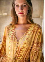 Charger l&#39;image dans la galerie, Damen Boho Maxikleid mit V-Ausschnitt
