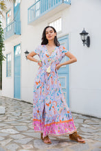 Lade das Bild in den Galerie-Viewer, Boho Maxikleid mit Knöpfen vorne
